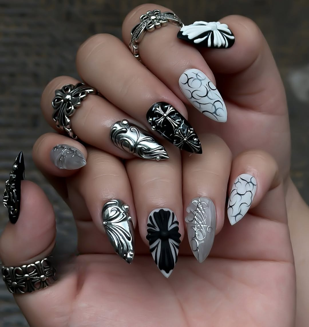Gothic Monochrome Stiletto
