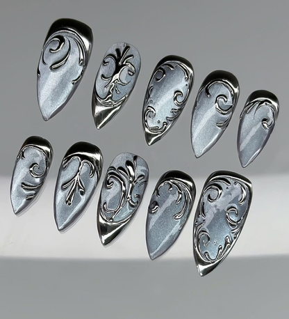 Silver Liquid Cyber-Armor