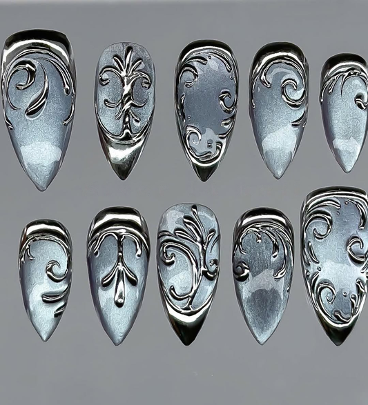 Silver Liquid Cyber-Armor