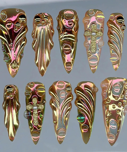 Iridescent Aura Cross