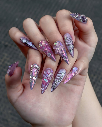 Lavender Butterfly Art
