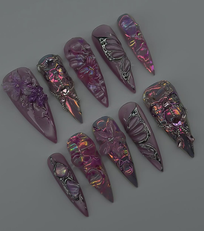Lavender Butterfly Art