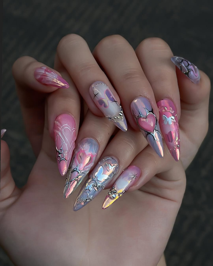 Iridescent Butterfly Heart