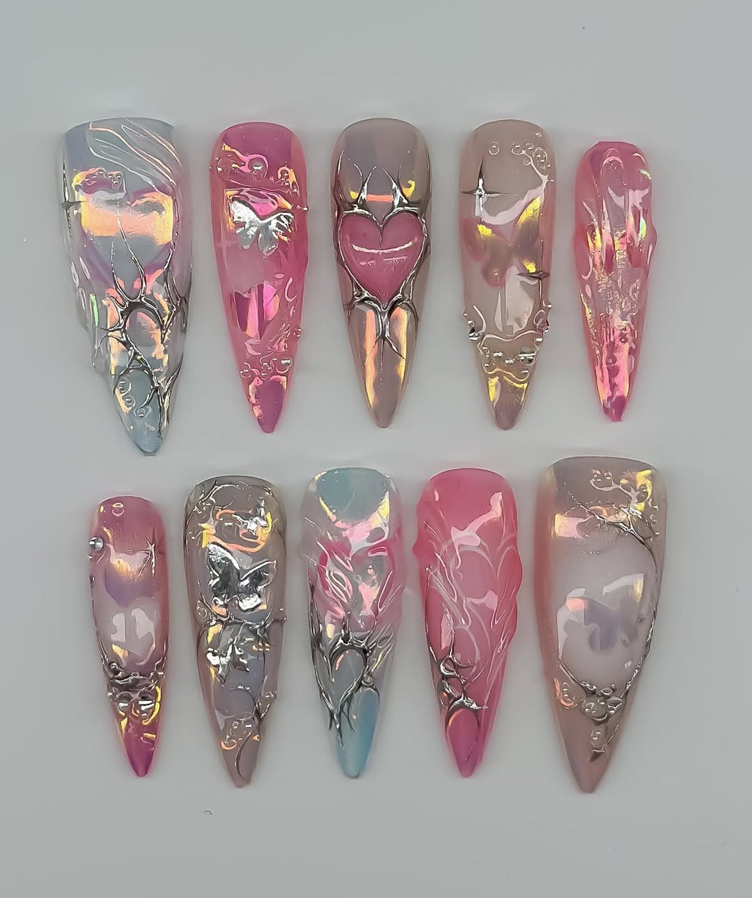 Iridescent Butterfly Heart