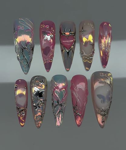 Iridescent Butterfly Heart
