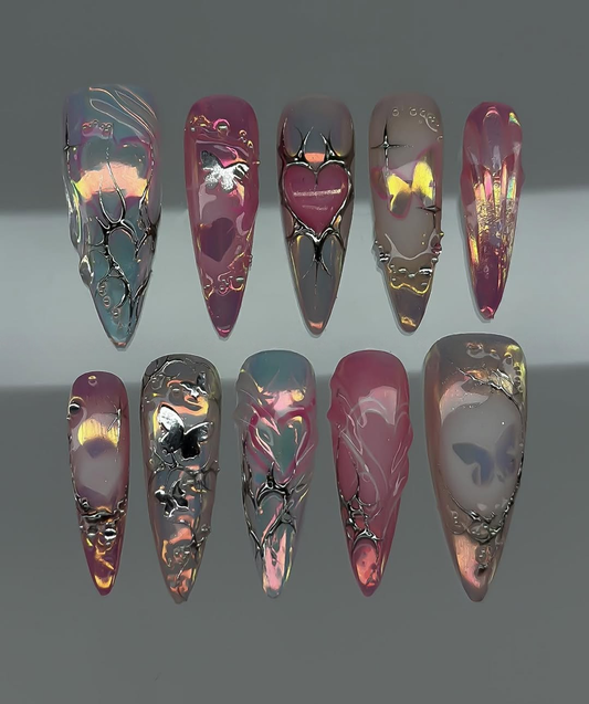 Iridescent Butterfly Heart