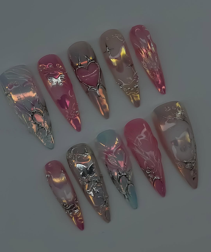 Iridescent Butterfly Heart