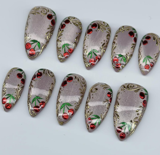 Ruby Cherry Gilded Elegance