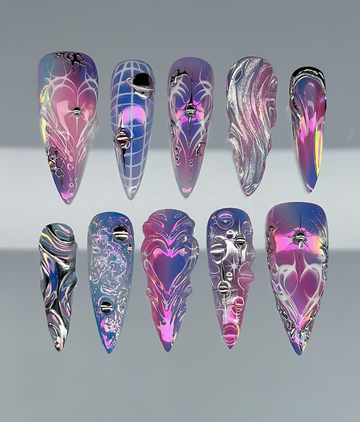 Iridescent Cyber-Heart Aura