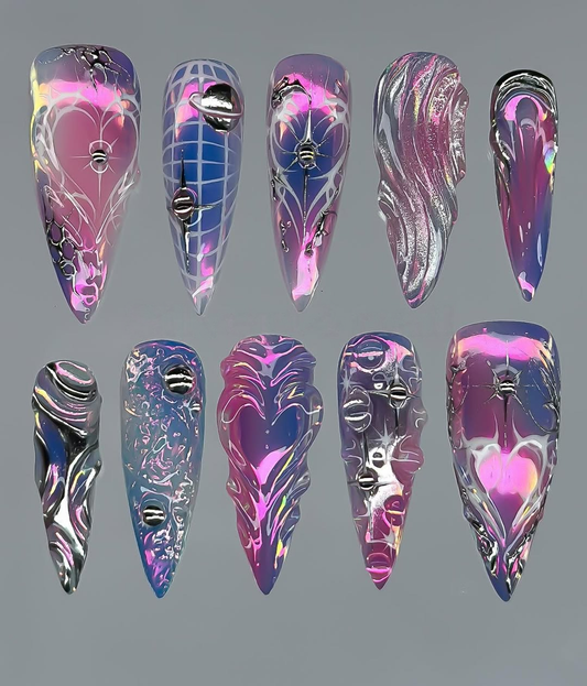 Iridescent Cyber-Heart Aura