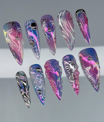 Iridescent Cyber-Heart Aura