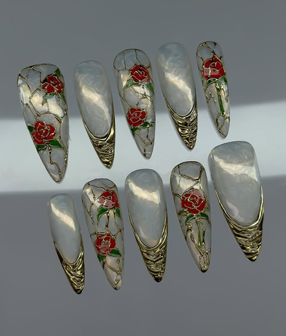 Victorian Stained Glass Roses