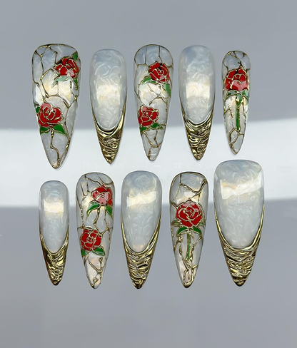 Victorian Stained Glass Roses