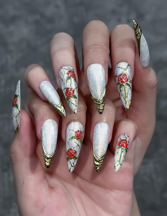 Victorian Stained Glass Roses