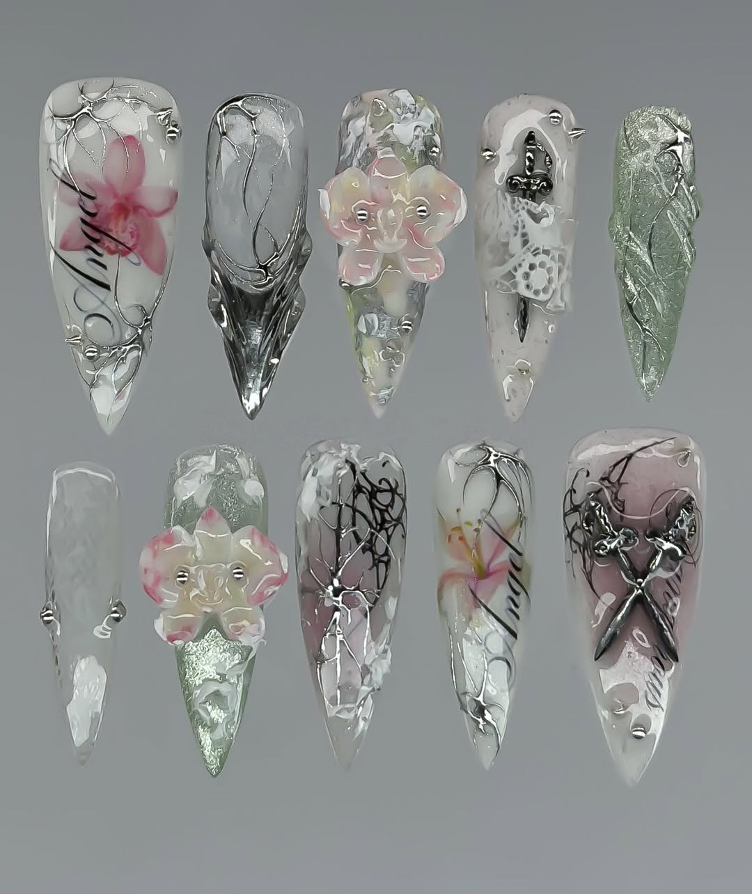 Ethereal Orchid Calligraphy