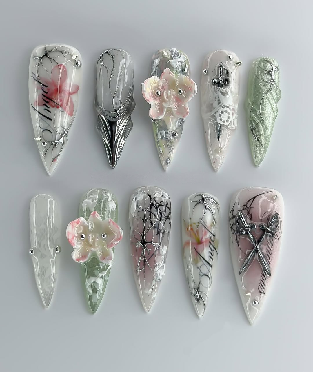 Ethereal Orchid Calligraphy