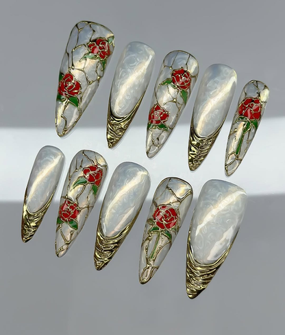 Victorian Stained Glass Roses