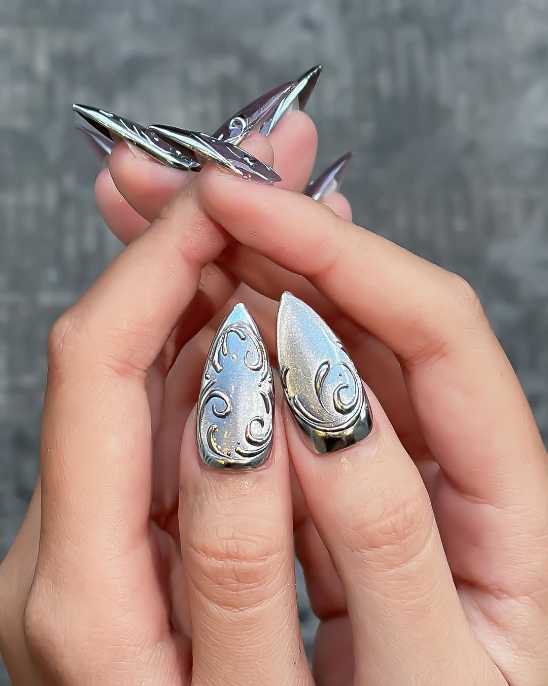 Silver Liquid Cyber-Armor